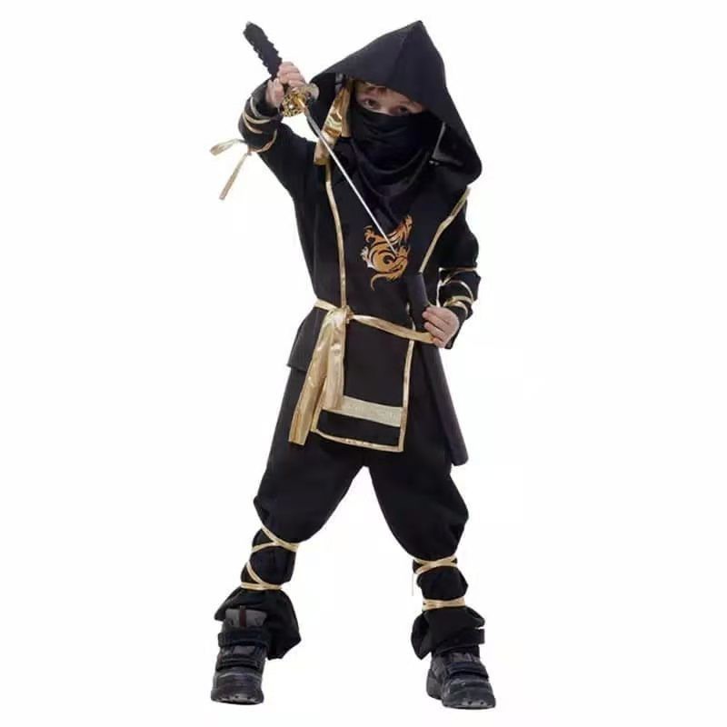 KOSTUM JAPAN NINJA WARIOR DRAGON GOLD kostum cosplay ninja warior gold kostum halloween ninja warior