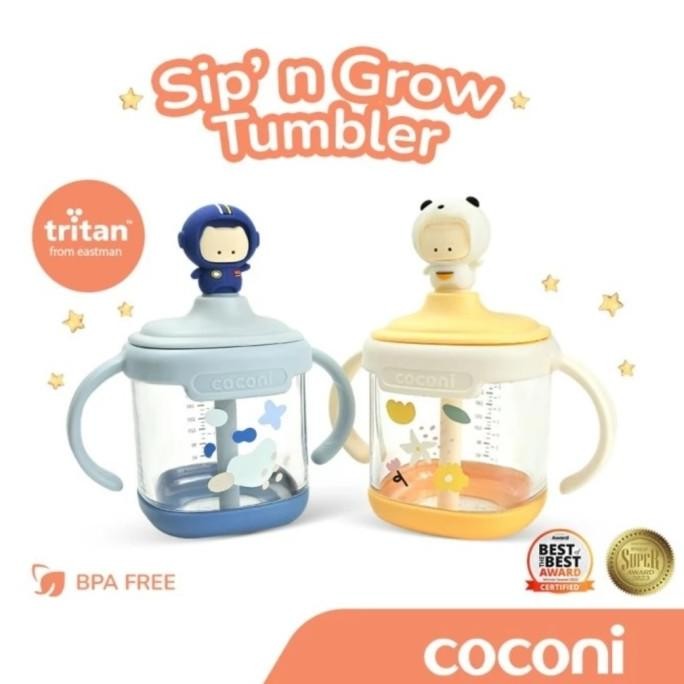 COCONI Sip n Grow Tumbler 260ml | Sippy Cup | Gelas Susu Anak Sedotan  PS99