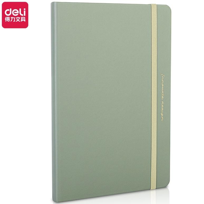 

QIG-1722 Deli Leather Cover Notebook / Buku Catatan Cover Kulit A5 96 Lembar Warna Pastel 22295 Termurah