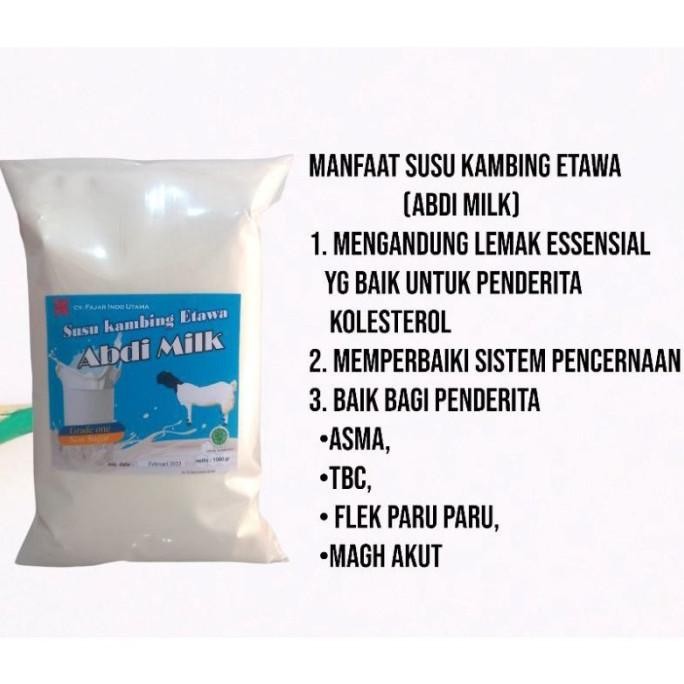 

Susu Kambing Etawa Bubuk Non Sugar 1 kg (Tanpa Gula) Grade 1 H24S