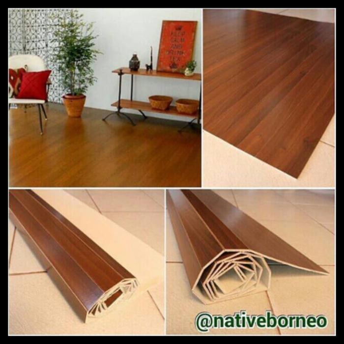 182X245 Karpet Kayu Gulung, Tikar Kayu Kalimantan, Karpet Plywood Kayu