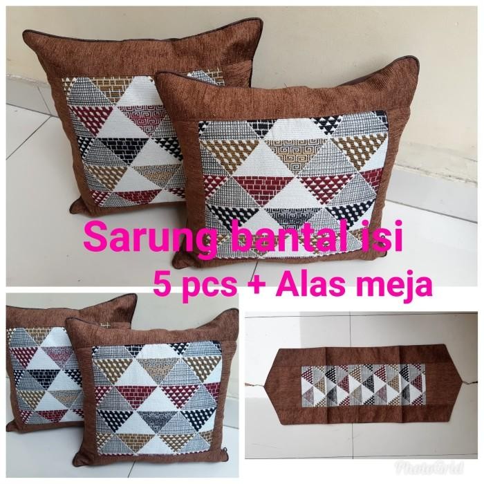 Sarung Bantal Kursi Set - Sarung Bantal Sofa Minimalis Set , Motif