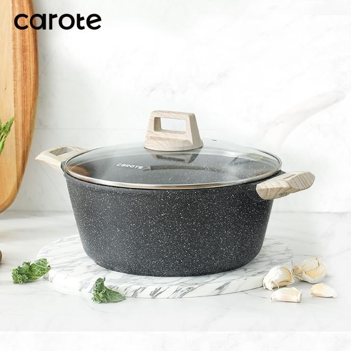 Carote Essential Woody Panci Anti Lengket Casserole Batu Granit