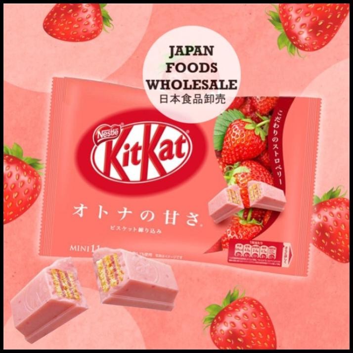 

Kitkat Japan Mini Strawberry Amaou Bag / Coklat Jepang / Cemilan Impor