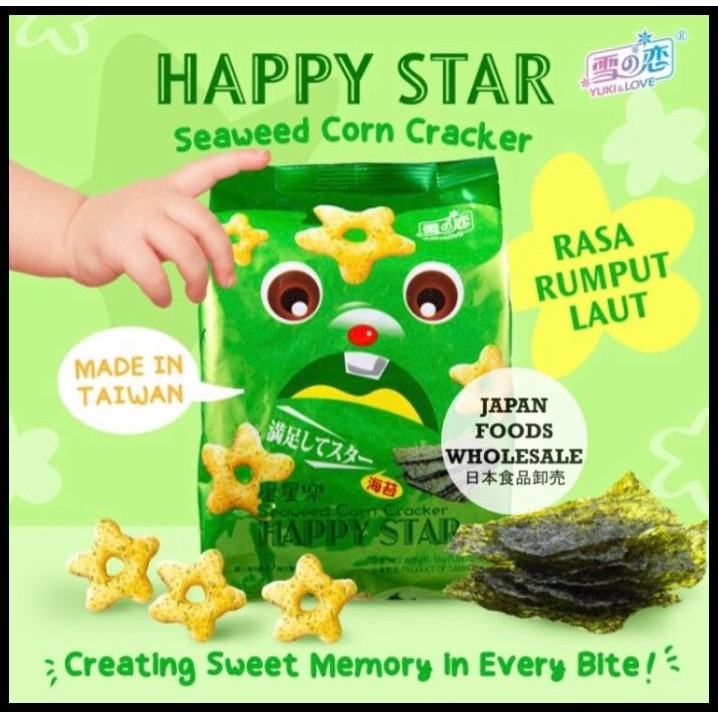 

Happy Star Seaweed Corn Cracker / Snack Impor / Cemilan