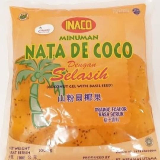 

Inaco Nata De Coco Selasih Orange 1 Kg Nata De Koko