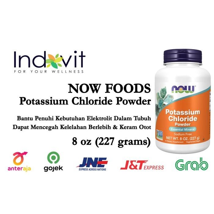 Now Food Potassium Chloride Powder 227gr Now Potasium bubuk No Sodium Kualitas Terbaik