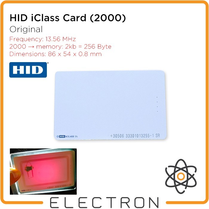 

HID iClass Original Contactless Smart Card Kartu Access Thin PVC