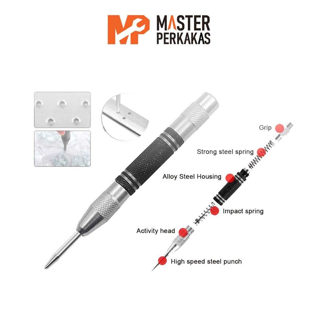 Automatic Center Punch AH25 MP / Penanda Titik Mata Bor Drip Automatic Pin Hammer / Pukulan Tengah /