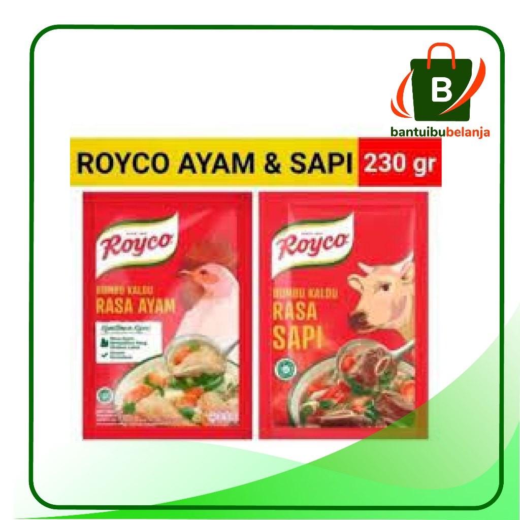 

ROYCO Penyedap Rasa Kaldu Ayam dan Sapi kemasan 220 Gram (besar)