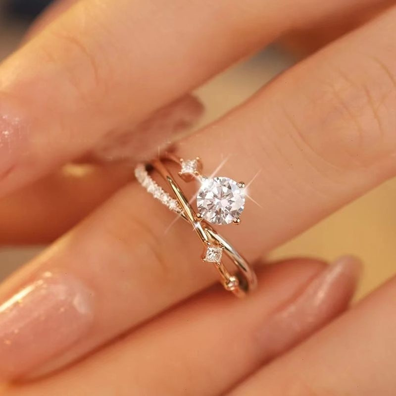 POTONGAN HARGA CINCIN COUPLE TUNANGAN EMAS MUDA WANITA BERLIAN ELEGAN KOTAK HADIAH ULANG TAHUN