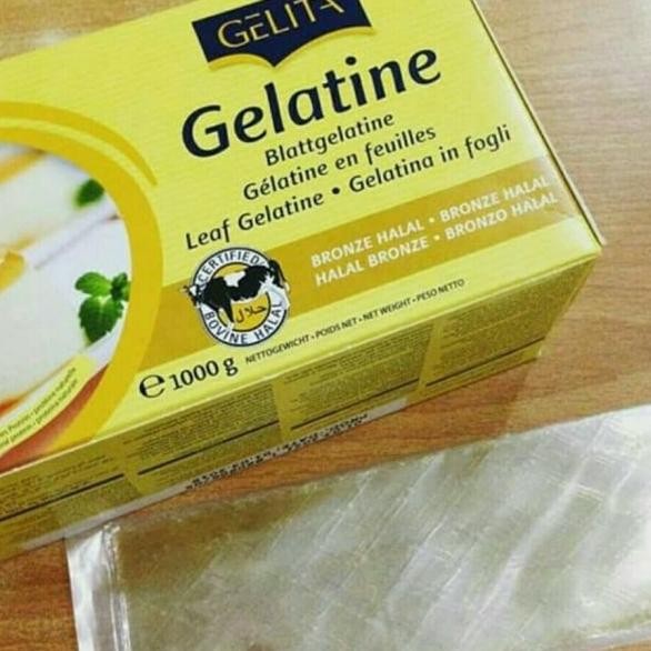 

Gelita - Gelatine Sheet Halal 1 Box / Gelatin Lembaran Halal (300 Lbr)