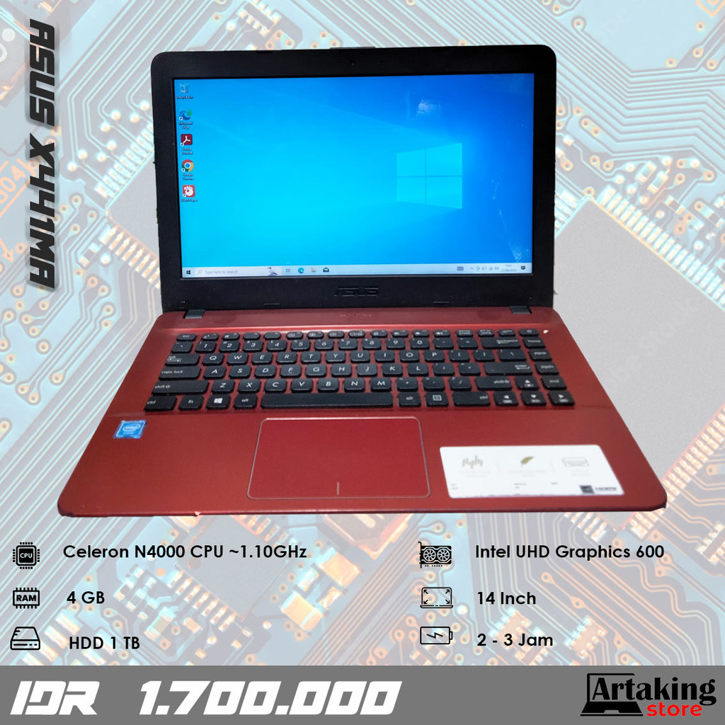 Asus X441MA - Celeron N4000 - Ram 4 gb - Murmer