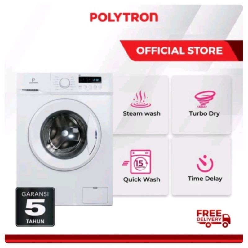 Mesin Cuci Polytron Front Loading 7kg PFL-7051 / PFL7051 Mesin Cuci Polytron 1 Tabung