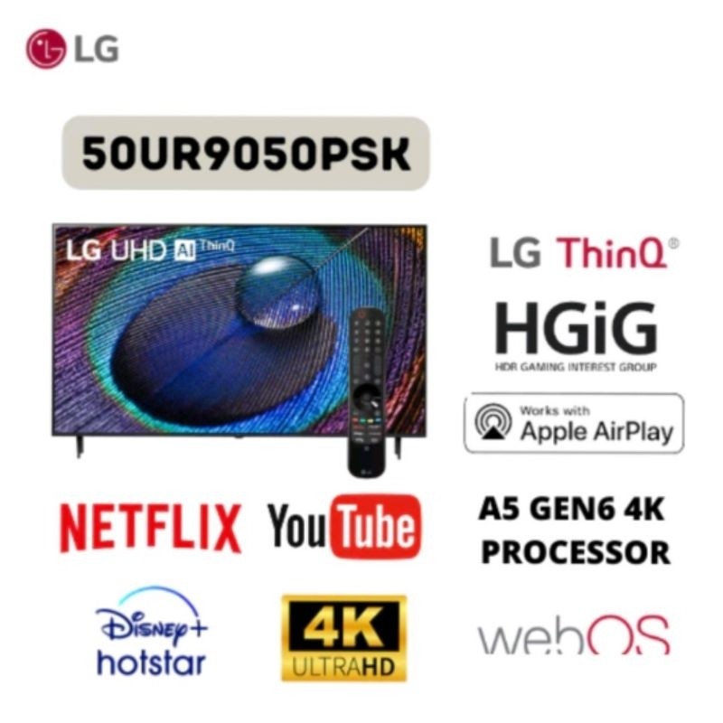 TV LG 50UR9050PSK Smart TV LG 50inch 4K HDR AI Sound LG THINQ AI