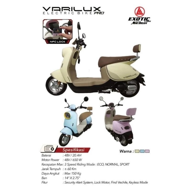 Sepeda Listrik Exotic Varilux Pro