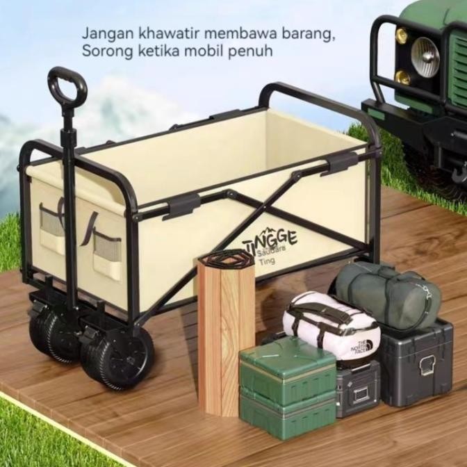 Highline Troli Barang Troli Camping Troli Lipat Keranjang