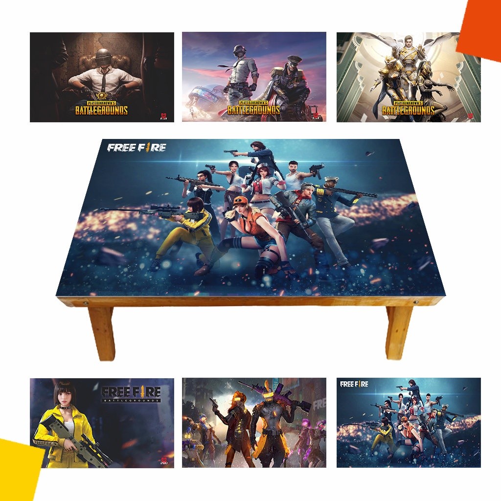 MEJA BELAJAR ANAK PUBG FREE FIRE KARAKTER LIPAT