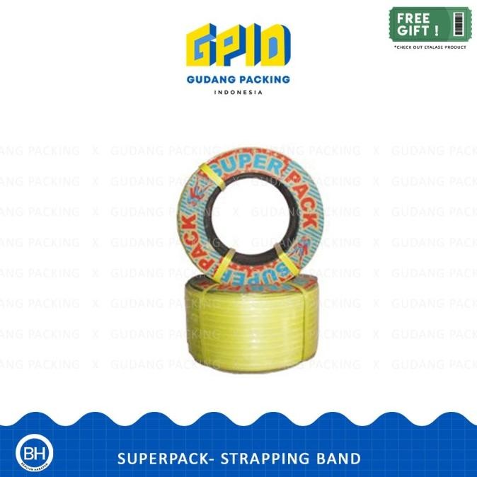 

SUPERPACK - Tali Strapping Band 9 / 12 / 15 mm Warna - Kuning, 12 mm