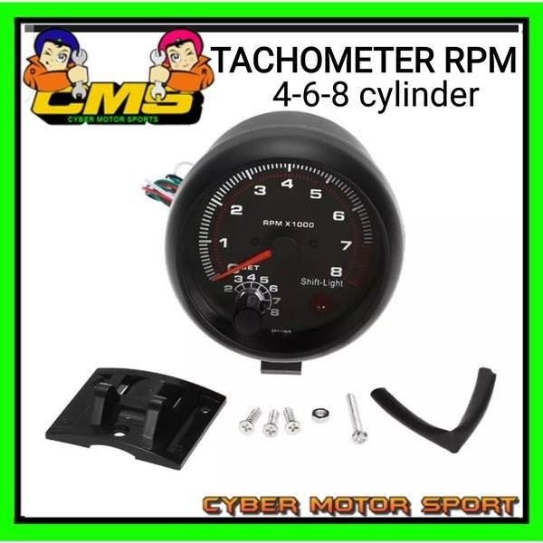 Tachometer Rpm Mobil Universal. Takometer Rpm. Indikator Pengukur Rpm