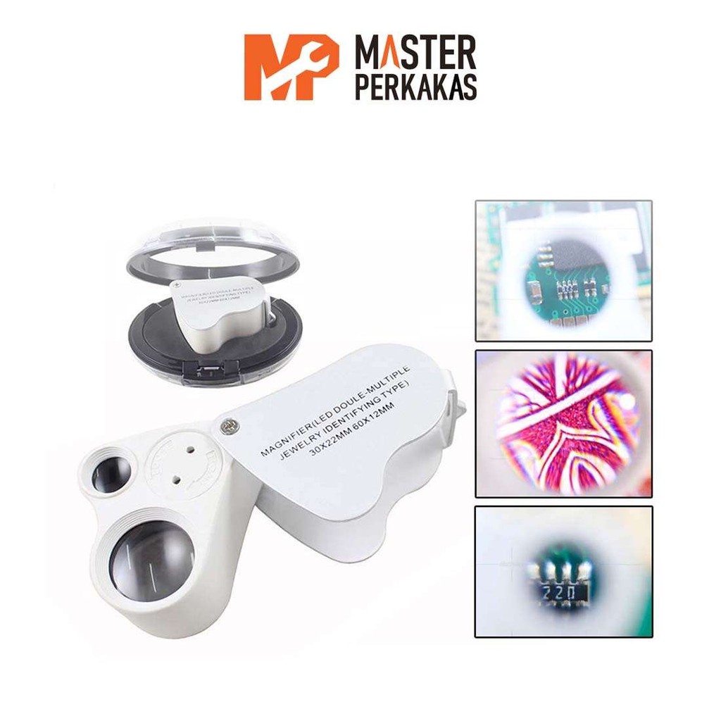 NEW Kaca Pembesar Geologi LED 30x 60x XINXIANG XX-9889 ORIGINAL MP / Perhiasan Batuan / Lup Lensa