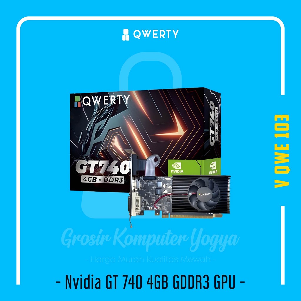 Qwerty Nvidia GT 740 4GB GDDR3 GPU Graphic Card