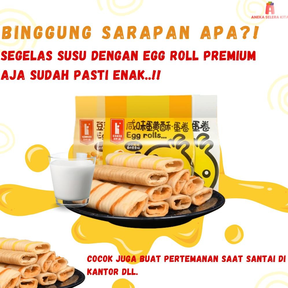 

GC27 ANEKA Cemilan Makanan Ringan Semprong Telur Asin/Premium Egg Roll Salted Egg Yolk Berkualitas