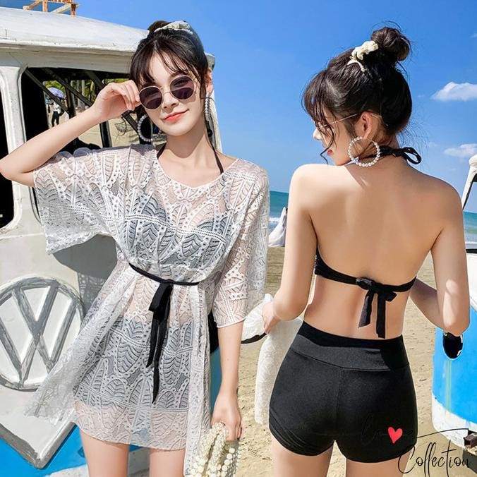 Bikini Pantai Set Sexy Jaring Baju Renang Wanita Korea Swimsuit Import