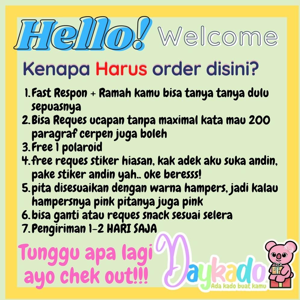 

y-76 hampers box snack box gift box bok wisuda graduation ulang tahun natal lebaran tunangan murah boneka baymax stict bear oleh oleh kenang kenangan Terlaris