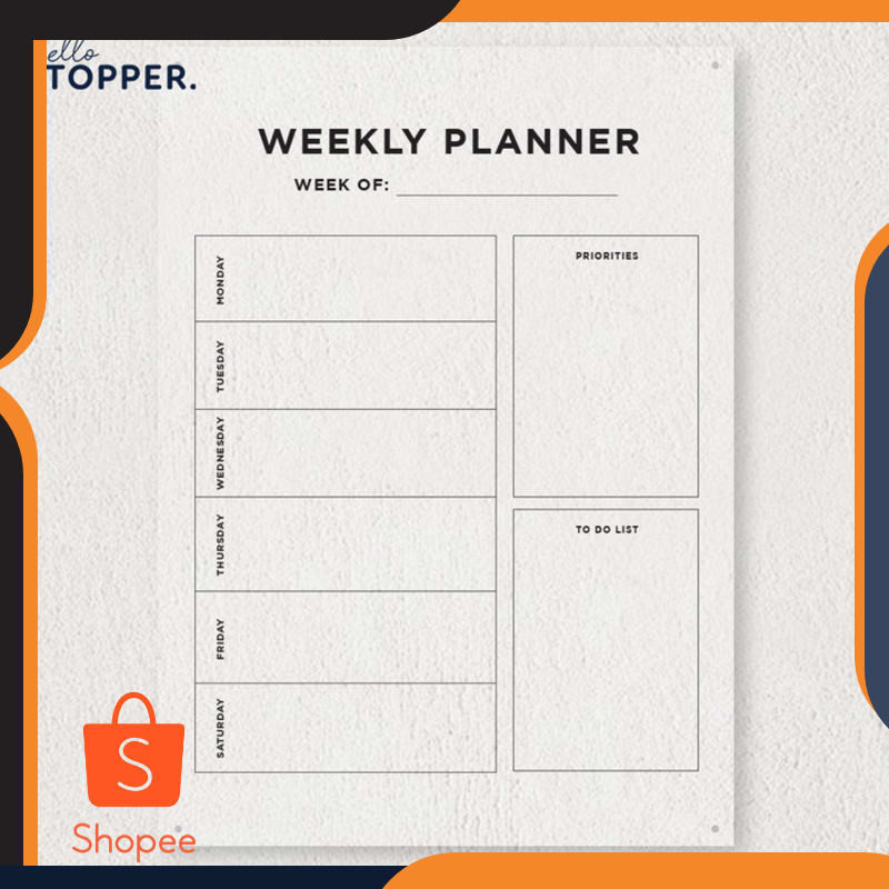 

Promo Acrylic Weekly Planner Jadwal Akrilik Schedule Papan Bening - 21x30 Keren