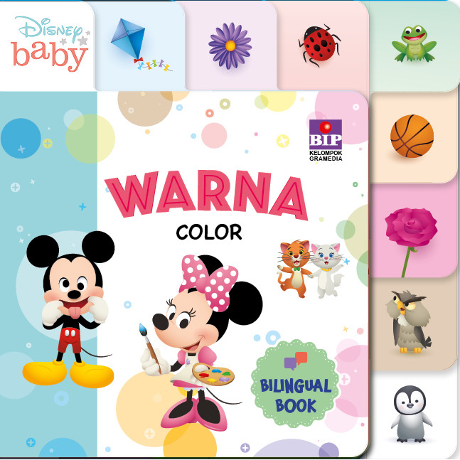 Gramedia - Ce Disney Baby Warna (Bilingual Book)