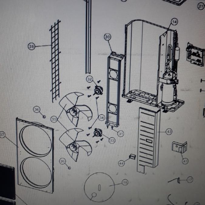 Ready stock] Fan Motor Outdoor atas AC Floor Standing Panasonic 5 PK J45FFP8