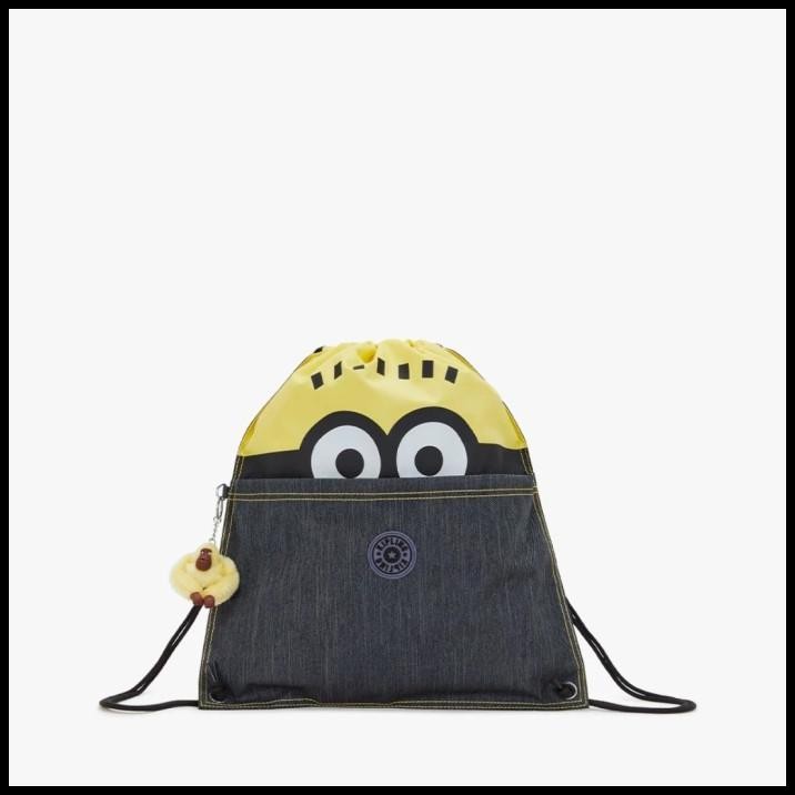 Kipling Supertaboo X Minions Drawstring Backpack - Minion Jeans Block