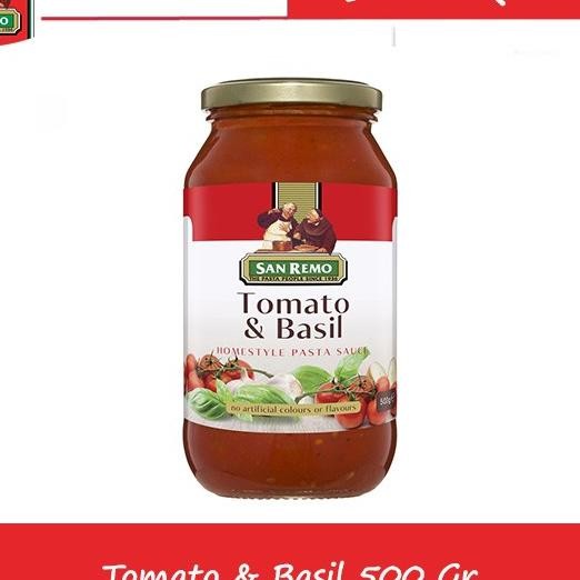 

San Remo Pasta Sauce Tomato And Basil 500 Gr