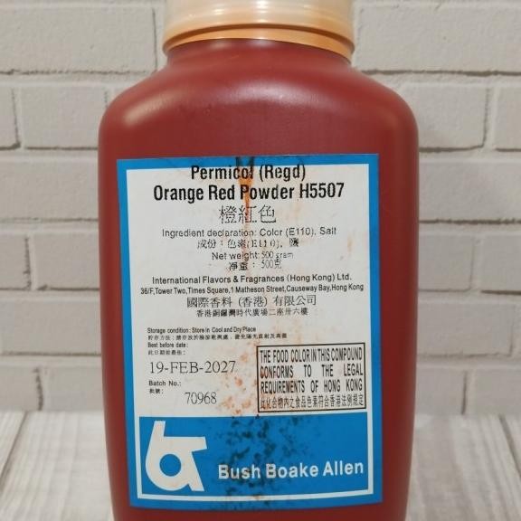 

Bush Boake Allen Pewarna Makanan Orange Red Powder H5507 ( 500 Gr )