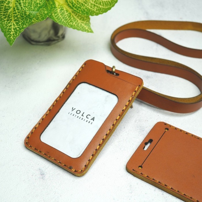 

Terbaru!!! Volca leather Id Card Kulit Name Tag Kulit Asli