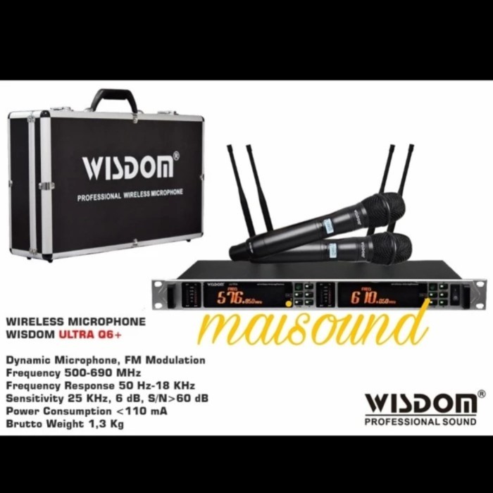 Ready MIC WIRELESS WISDOM ULTRA Q6+ ORIGINAL MICROPHONE WISDOM Q6 + HANDHELD