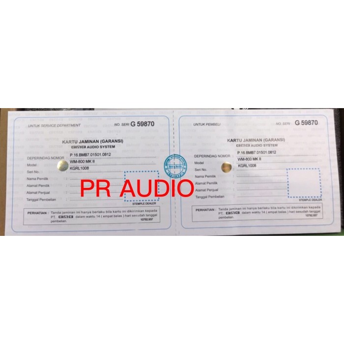 Ready Mic Wireless BMB WM-800MK / WM 800 MK , ORIGINAL BMB GARANSI RESMI 