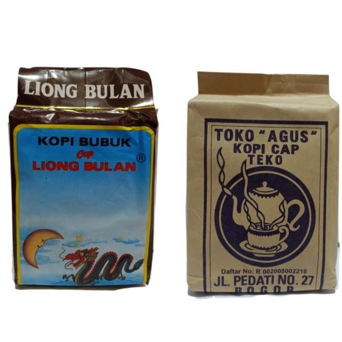 

Paket Kopi Liong Bulan 200Gr Dan Kopi Cap Teko 250Gr Tanpa Gula