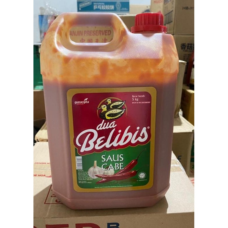 

Saus Cabe Cabai Sambal Dua Belibis Dirigen Jerigen Galon 5Kg