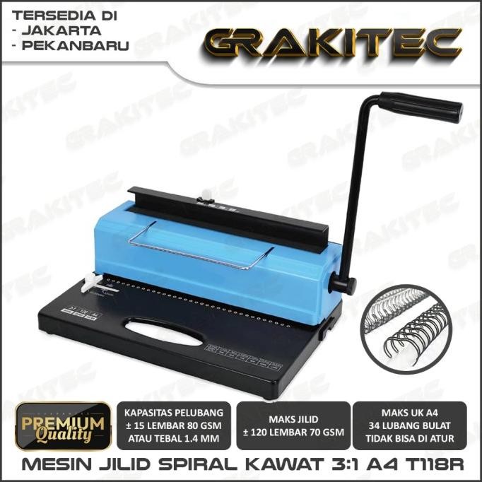 

MESIN JILID SPIRAL KAWAT A4 T118R TD-13 TD-130 GRAKITEC ORIGINAL DAN TERPERCAYA
