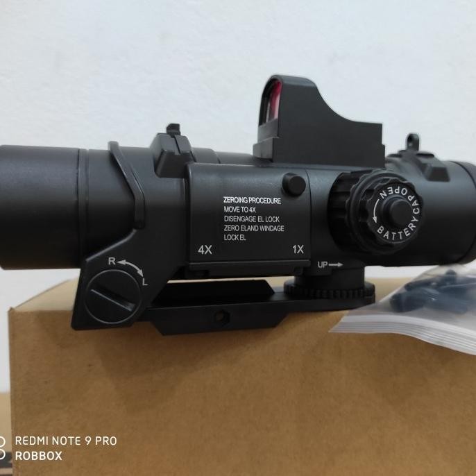 Dummy Scope Elcan Spectre Dr4X With Red Dot