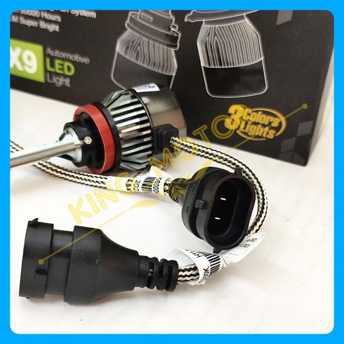BULB LED H11/H8/H16 ECO9/ECO 9 X9 BY 9NINE/9 NINE (3 WARNA) ORIGINAL QUALITY