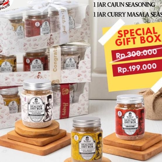

Dospices Special Gift Box / Bundling 3 Jar Healthy Dry Rub / Bumbu Marinasi Rendah Kal