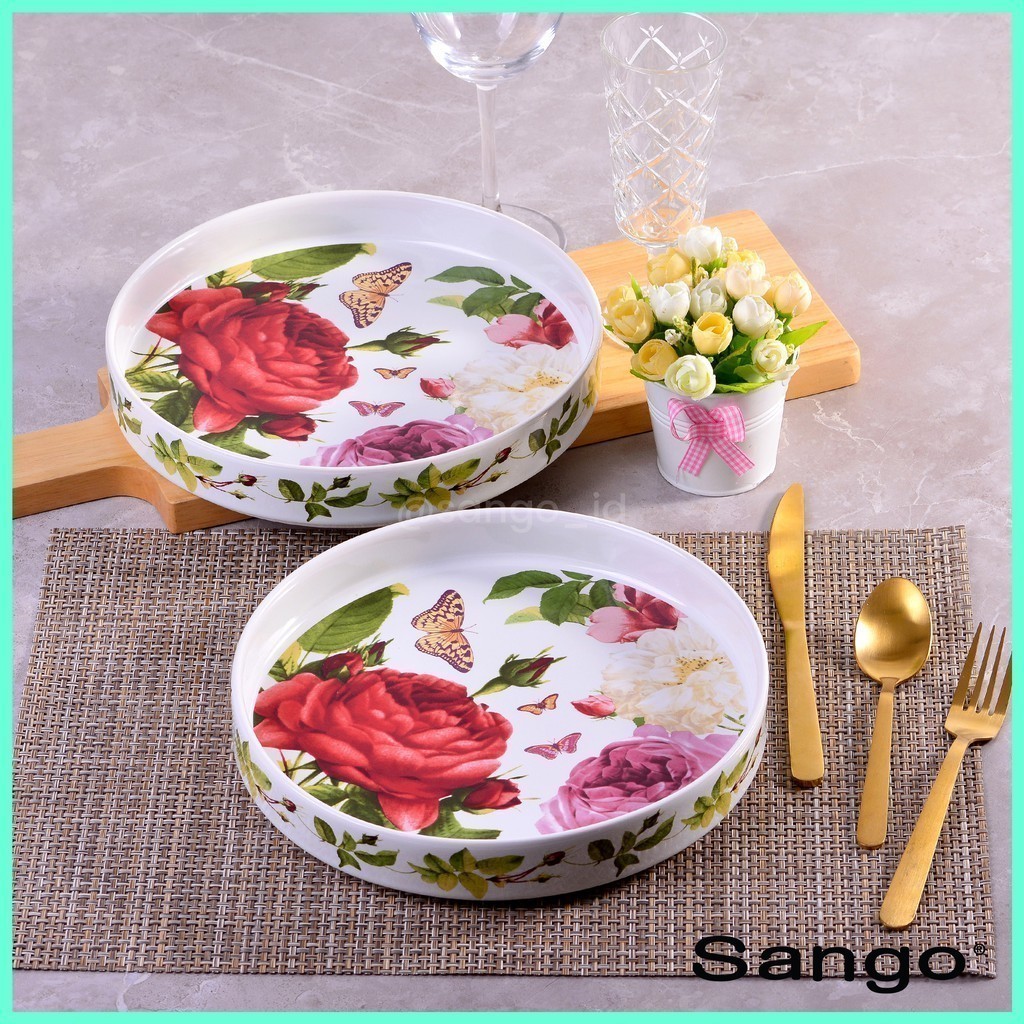 SANGO Set Piring Makan Stackable Becca (Isi 2)