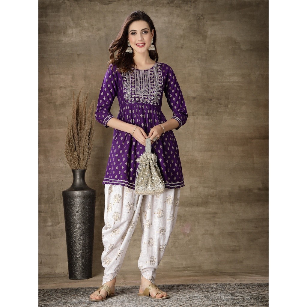 Kurti wanita India desain baru kurti set kurti plus ukuran Kurti muslimah kurti set dengan celana ku