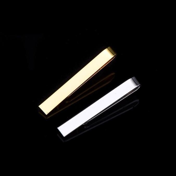 Fashion Style Klip Dasi Pria Logam Tga Perak Emas Nada Simple Dasi S015