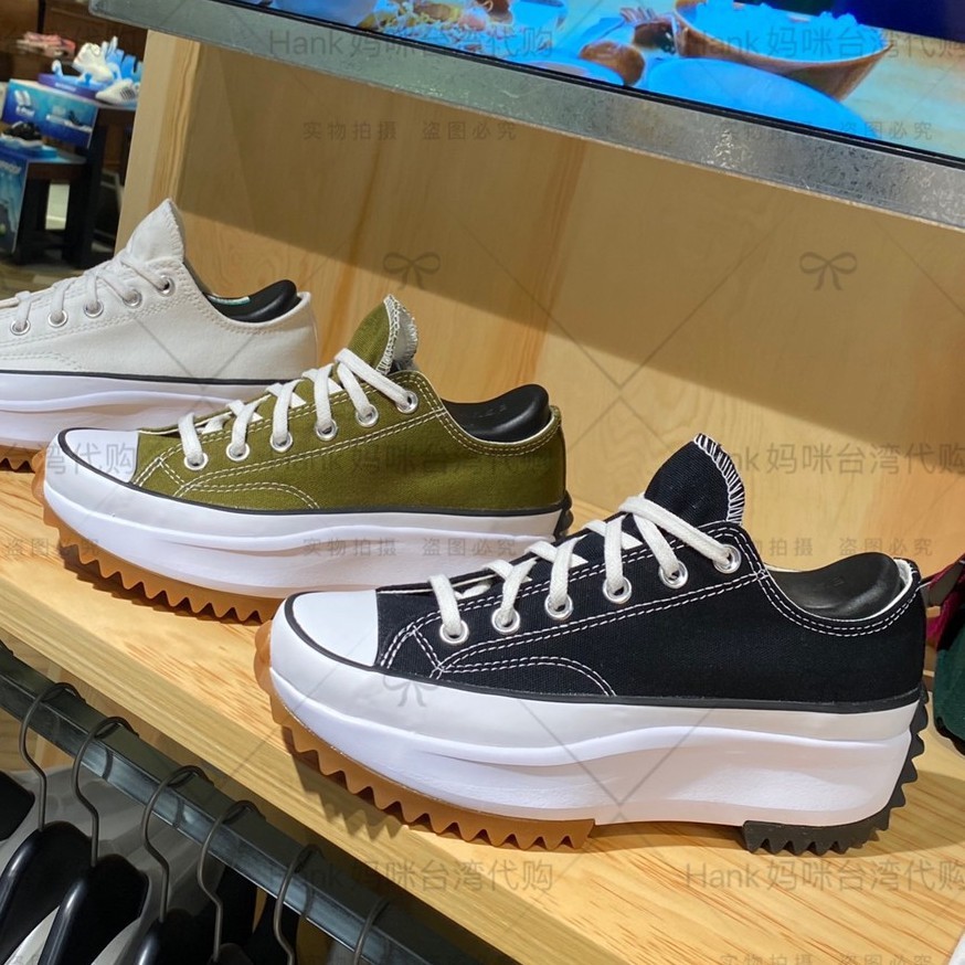 Sepatu Converse Run Star Hike Baru 3 Warna Hitam dan Putih Sepatu Kanvas High Bottom Low Top Pria Wa