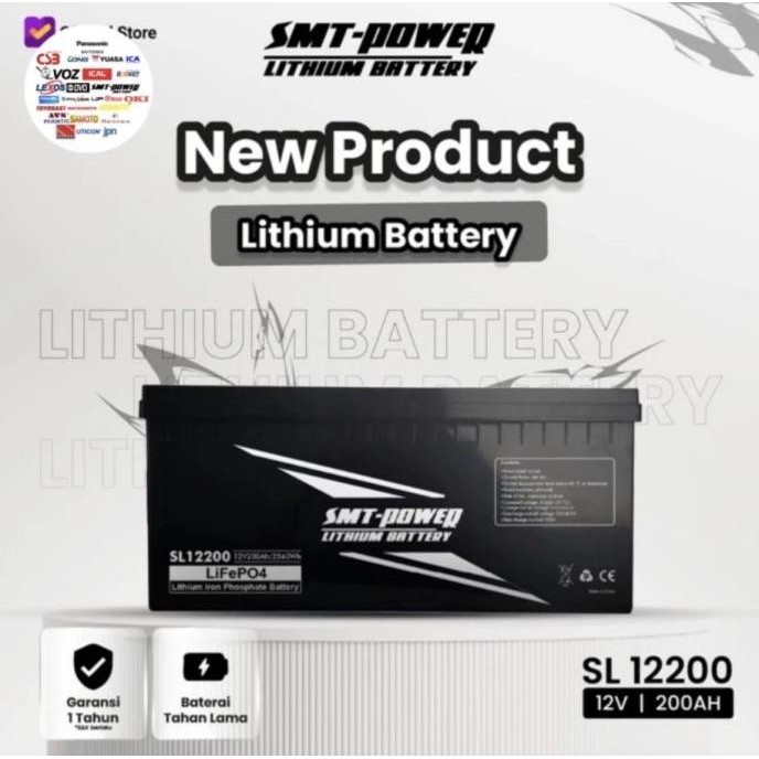 Baterai UPS Lithium Battery lifepo4 SMT POWER SL200 12V 200AH SL 200