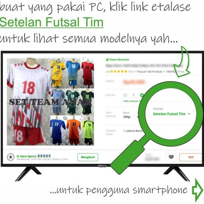 Setelan Baju/Kaos Sepak Bola/Futsal Team/Tim Untuk Anak S015